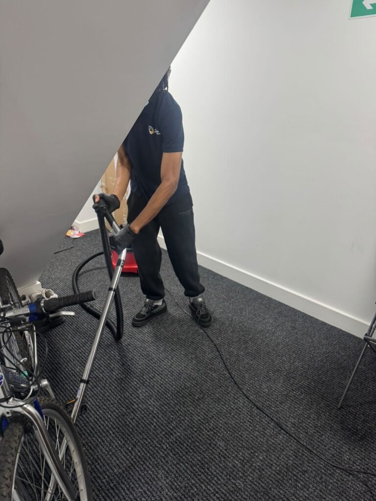 Communal corridor cleaned as part of HMO and block communal cleaning in Birmingham