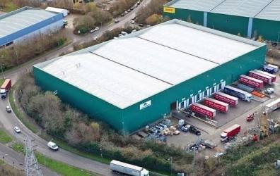  Large modern distribution center at Hams Hall National Distribution Park, representative of logistics sites served by commercial cleaning services near the M6 and M42 in Birmingham.