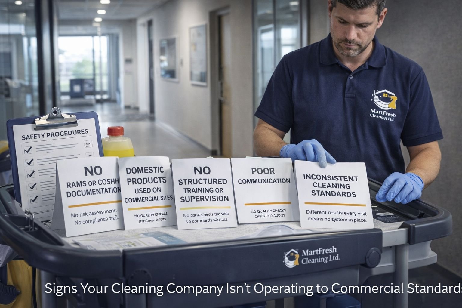 Professional commercial cleaning services in Birmingham showing industry-grade cleaning standards in a managed facility